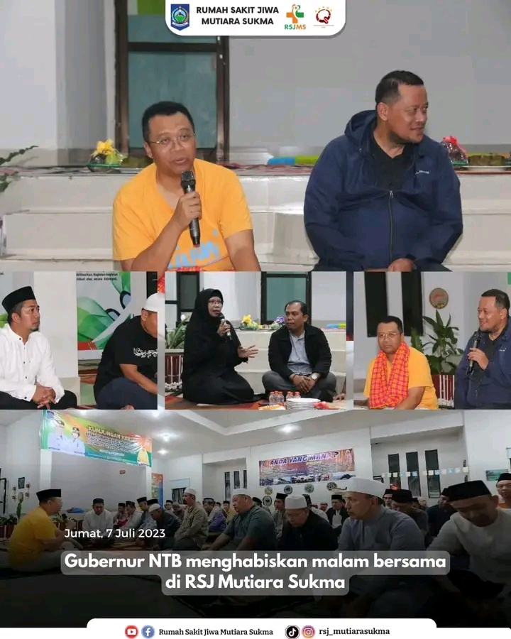GUBERNUR NTB MENGHABISKAN MALAM BERSAMA DI RSJ MUTIARA SUKMA